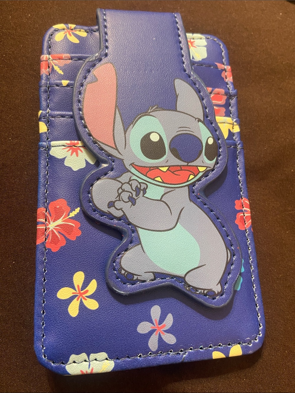 Disney Stitch Floral Card & ID Wallet - Blue